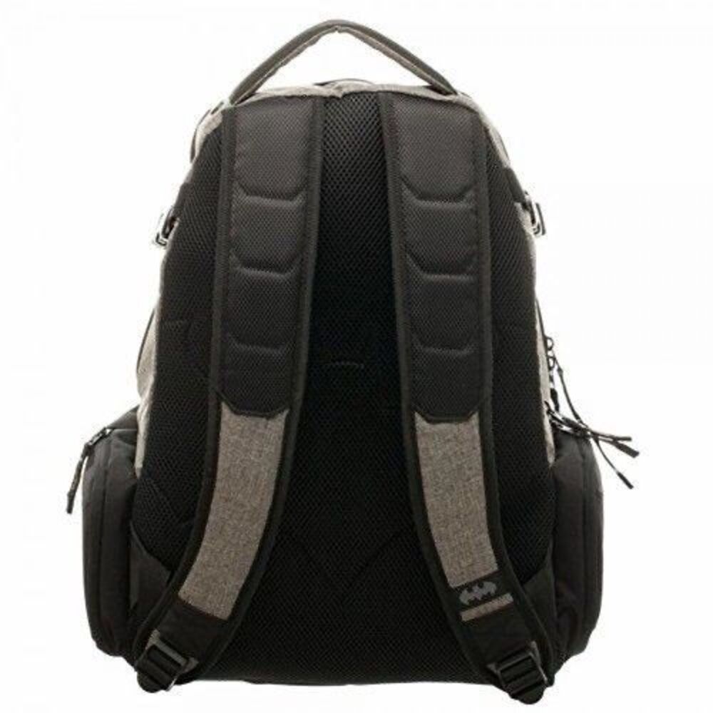 Batman Tactical Backpack Black Gray Laptop School Travel Bookbag DC Comics - Picture 2 of 10